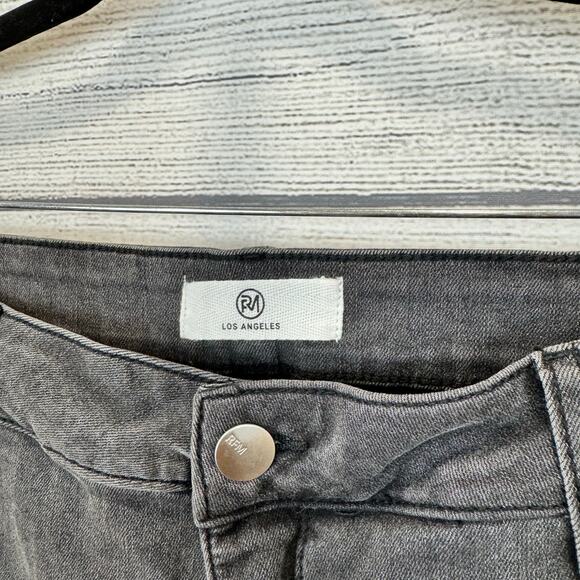 RFM Los Angeles Plus Size Black Distressed Straight Leg Jeans Size 24 - Picture 4 of 8